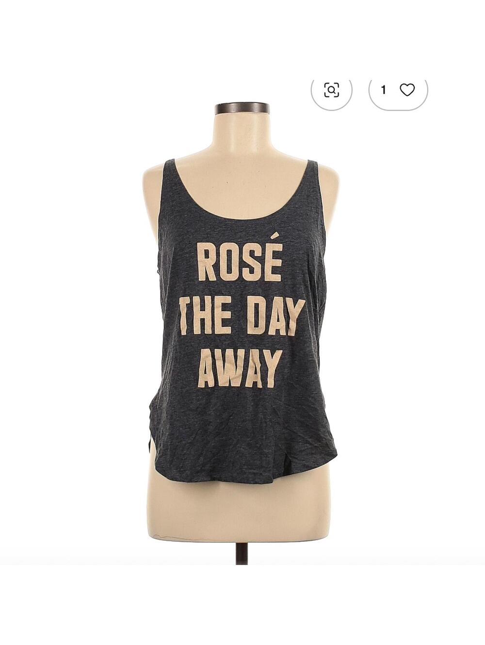Gray Tank Top Size Large ROSÉ THE DAY AWAY